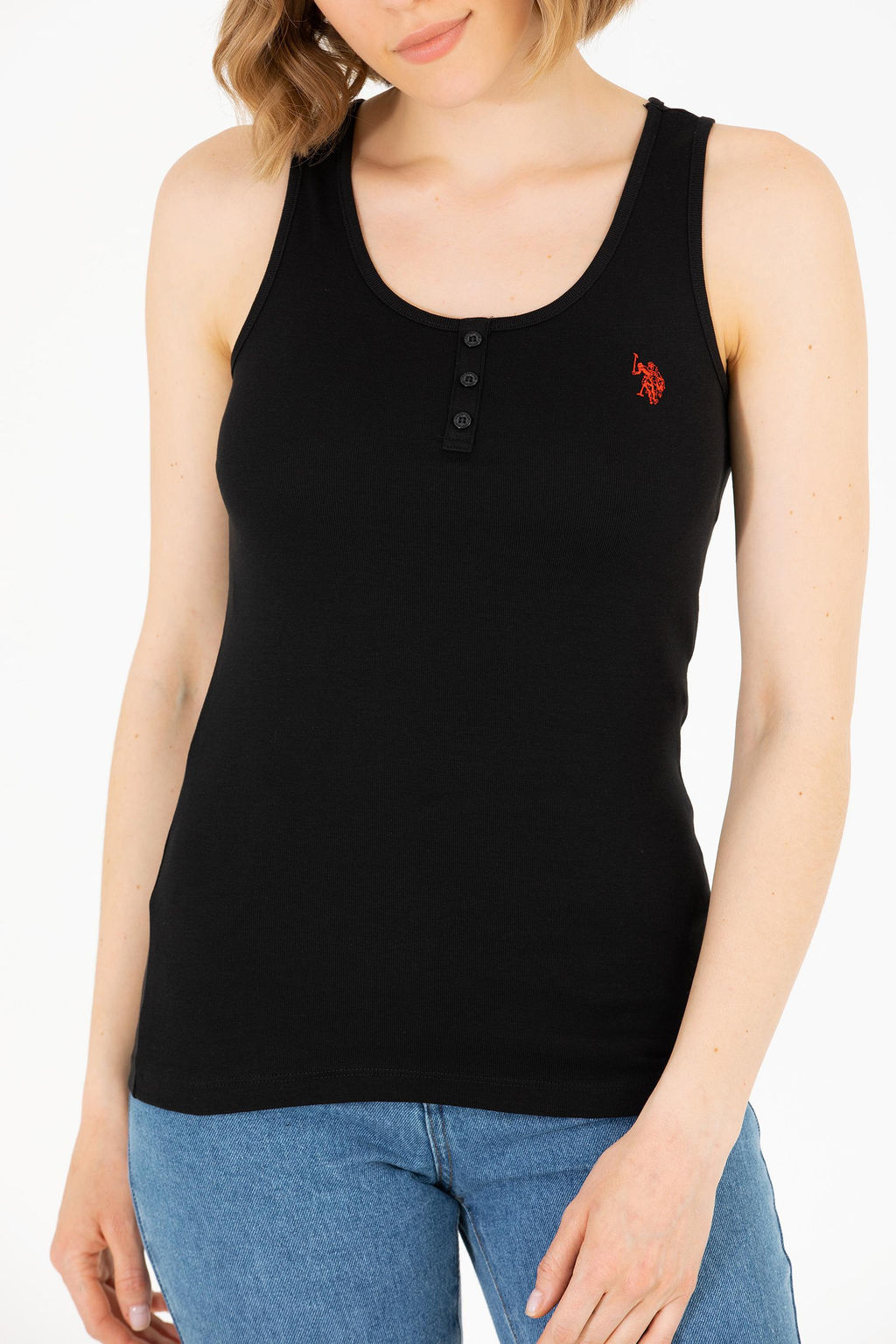 Женская черная футболка Basic - U.s. polo assn фото 6