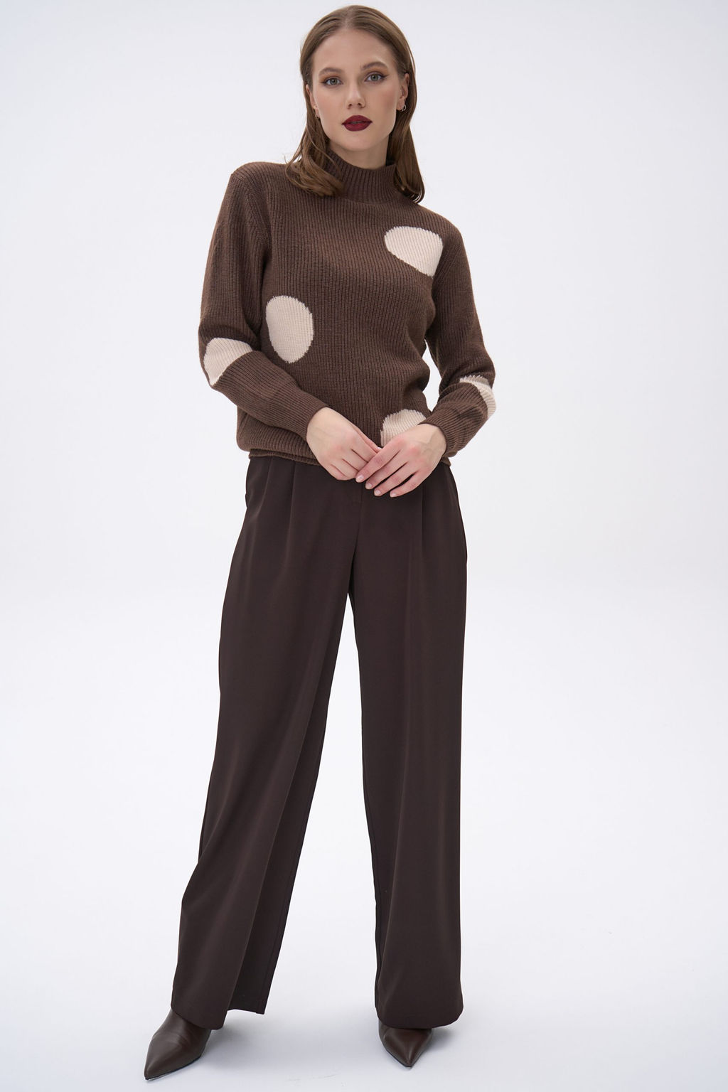 Свитер Зои (шоколадный) - Эльза фото 9