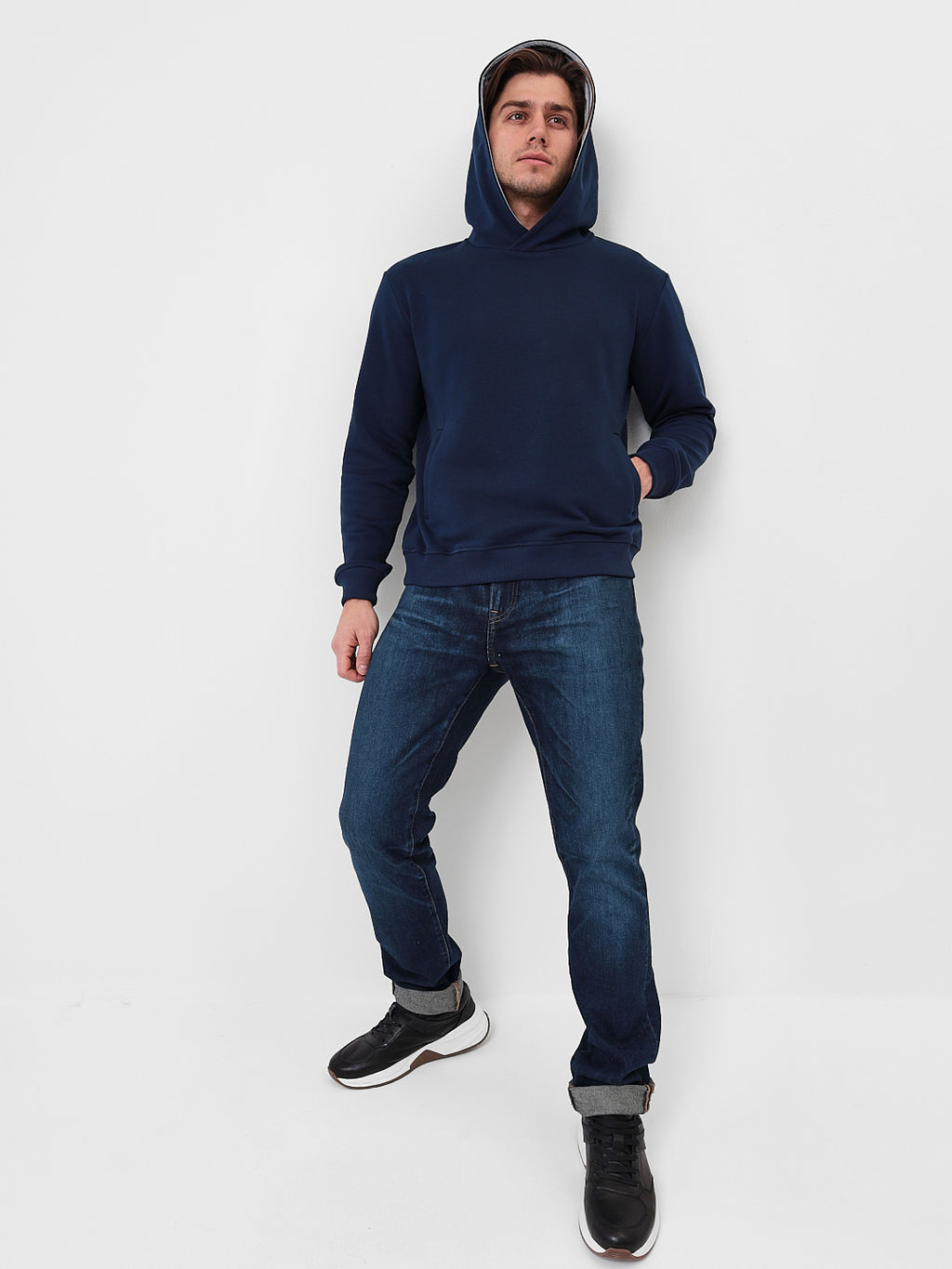 Худи мужское GREG G173-OZ03-49 (т.синий)  фото 6