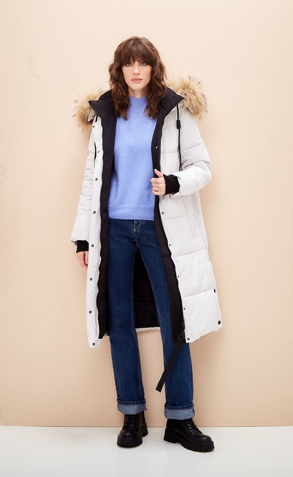 Куртка SCW-JW796-CR молочный - Fine joyce фото 3