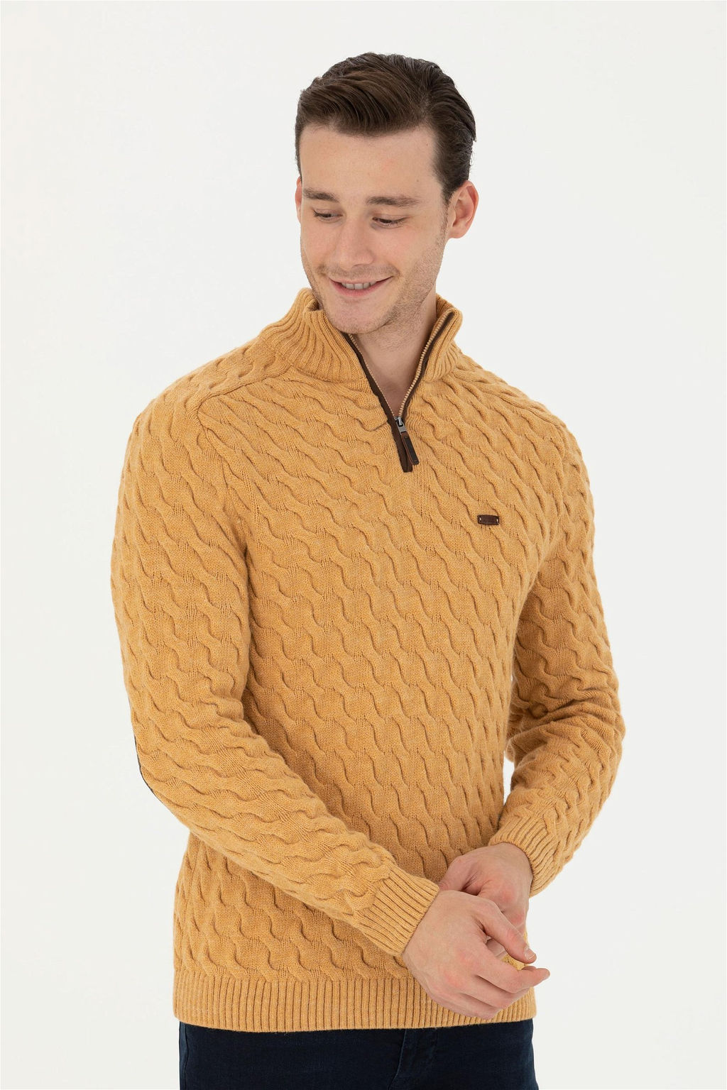 Мужской свитер песочного меланжа Неожиданная скидка в корзине - U.s. polo assn фото 3