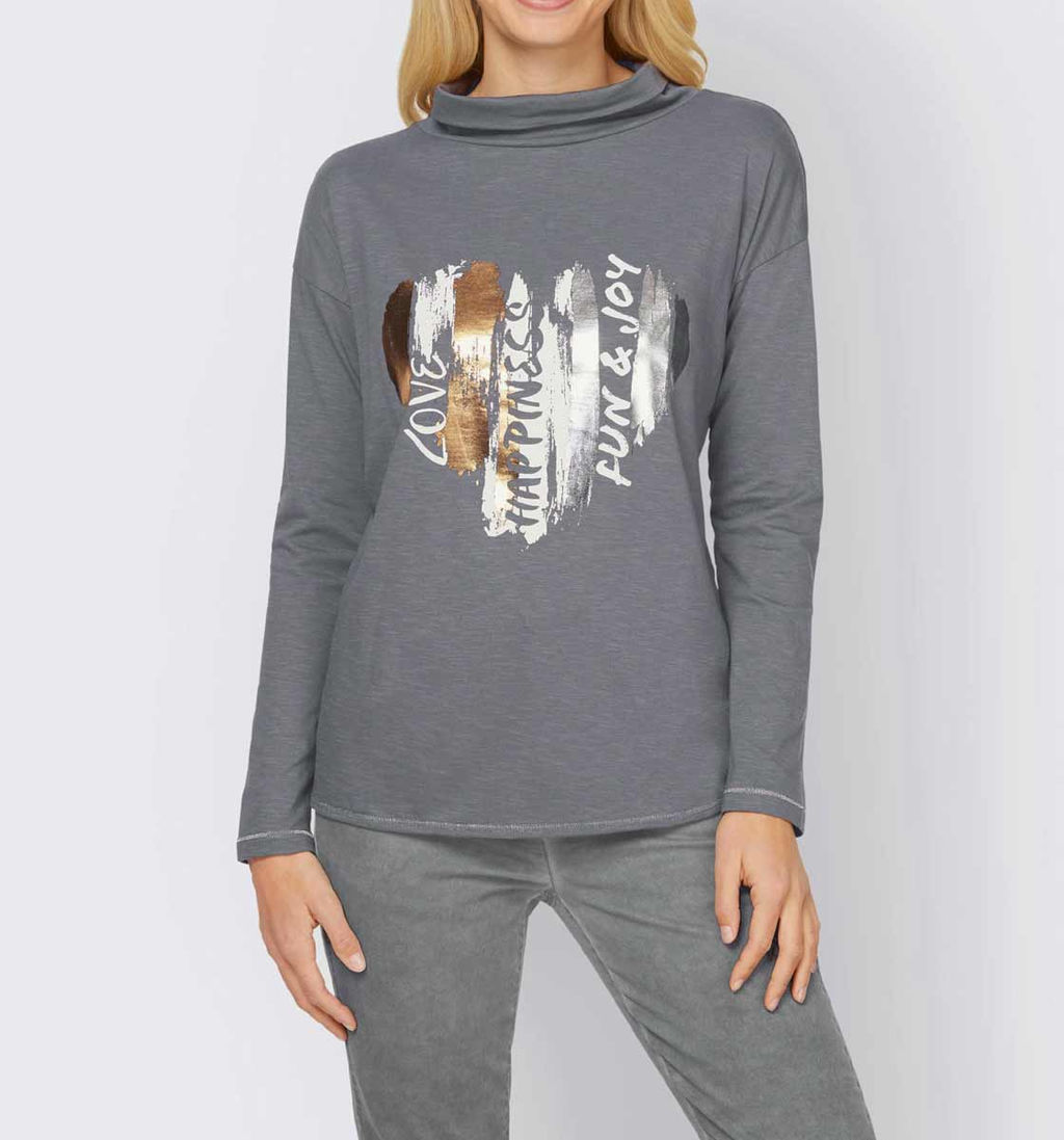 Блузка, темно-серая - Heine фото 3