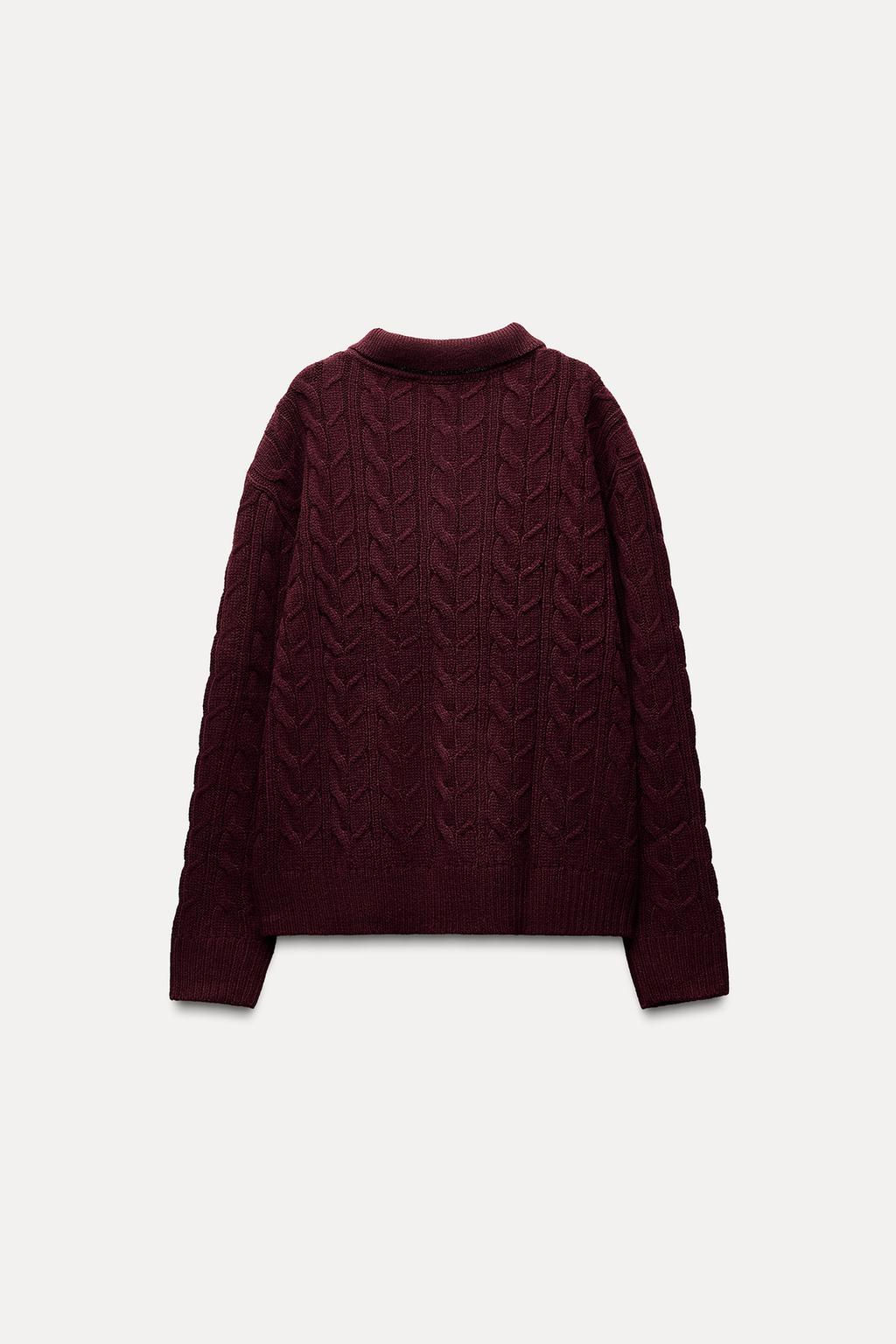 CABLE-KNIT SWEATER - Zara фото 3