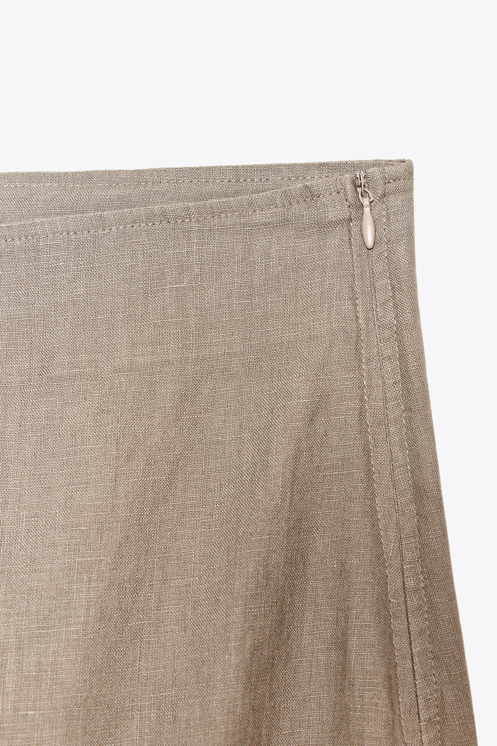 ZW COLLECTION 100% LINEN MIDI SKIRT - Zara фото 8