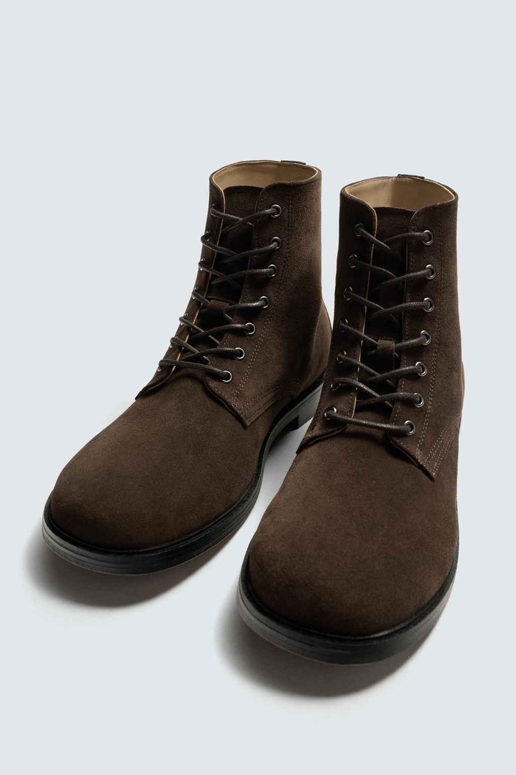 LEATHER LACE-UP BOOTS LIMITED EDITION - Zara фото 5