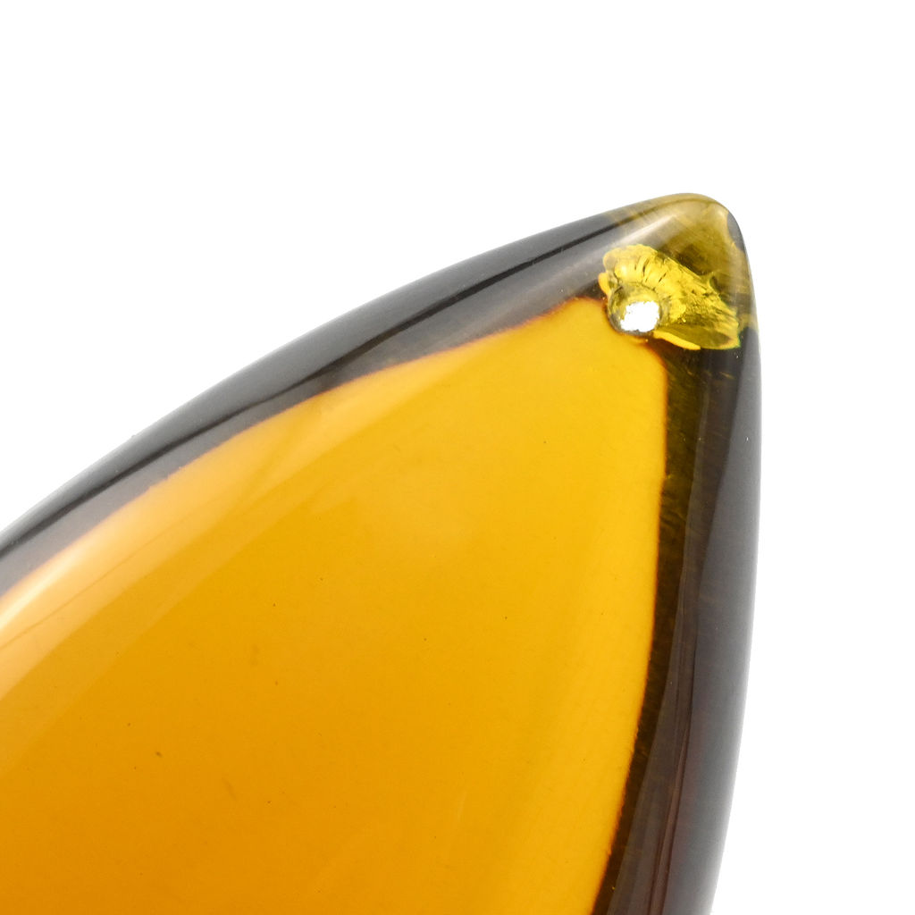 Кулон из янтаря искусственного капля 35*60мм, цв.коньячный