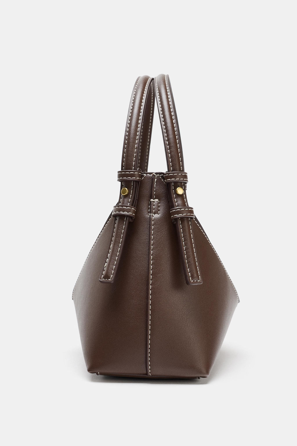 MINI BUCKET BAG WITH TOPSTITCHING - Zara фото 13