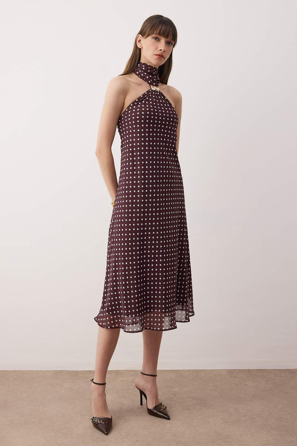 Murdum Duz Orme Maxi Astarl? Elbise TPRAW26EL00125 - Trendyolmilla фото 2