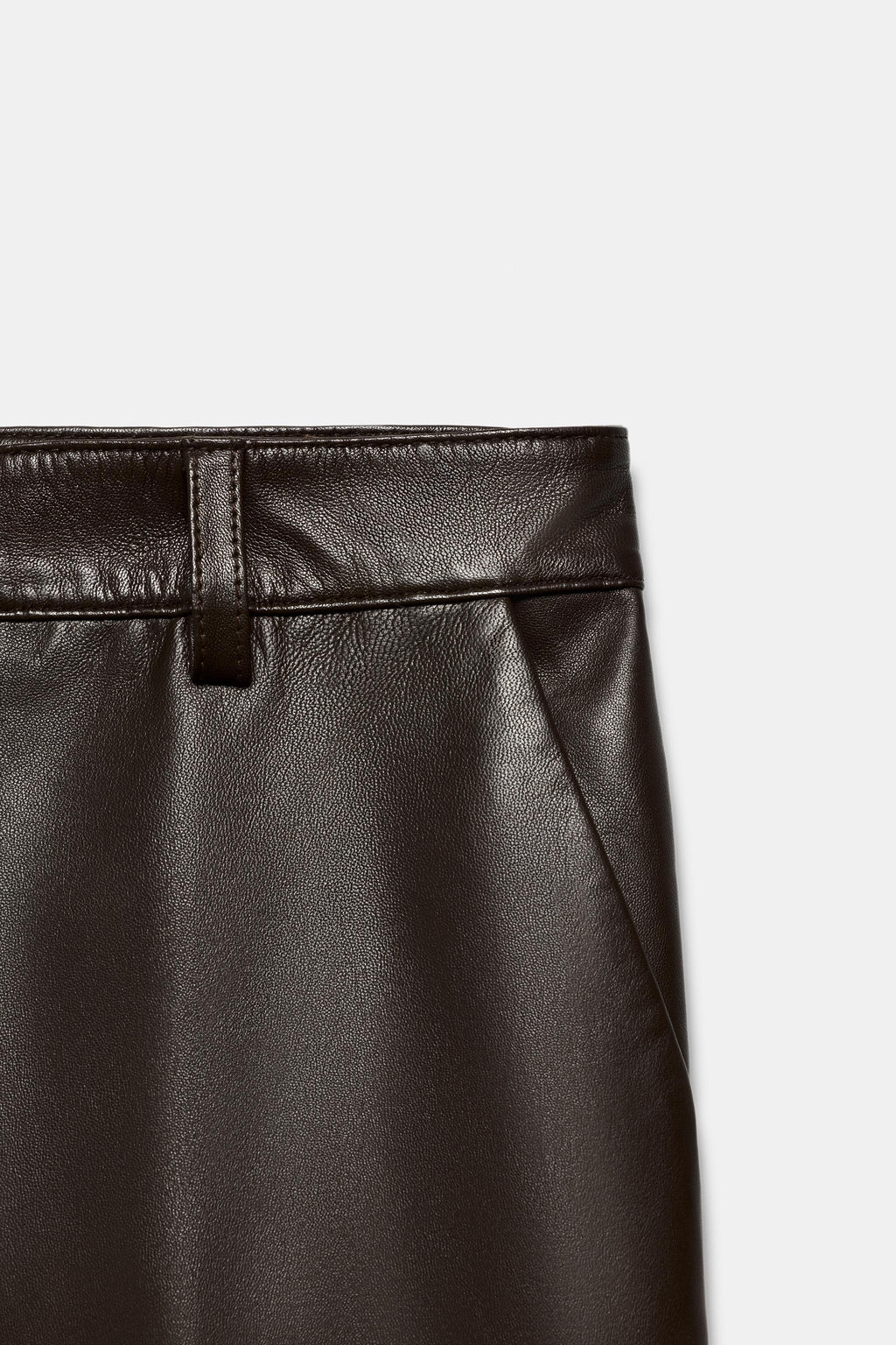 PANTAL?N PIEL FLARE ZW COLLECTION LIMITED EDITION / Marr?n - Zara фото 6