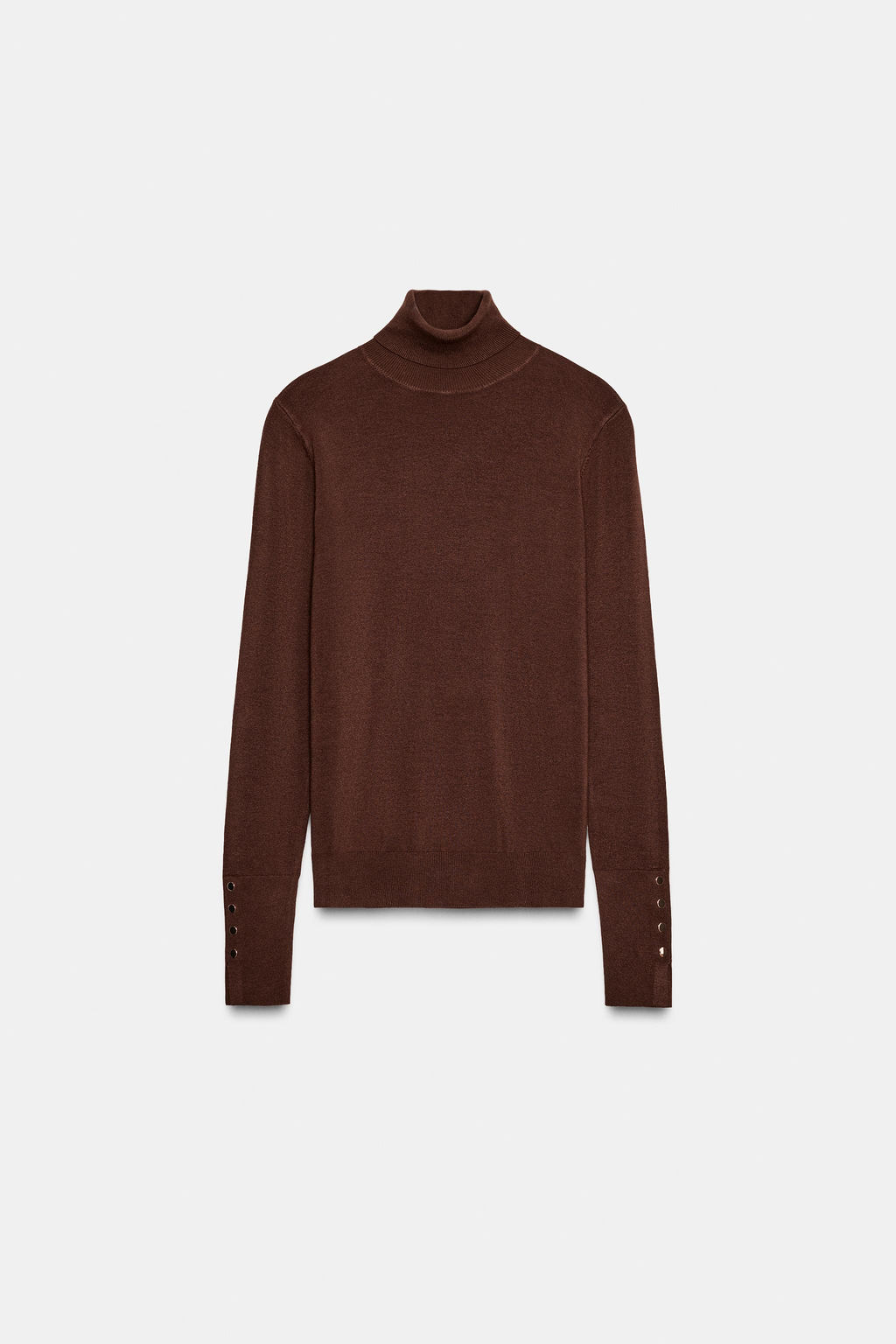 JERSEY B?SICO PUNTO LISO / Chocolate - Zara фото 5