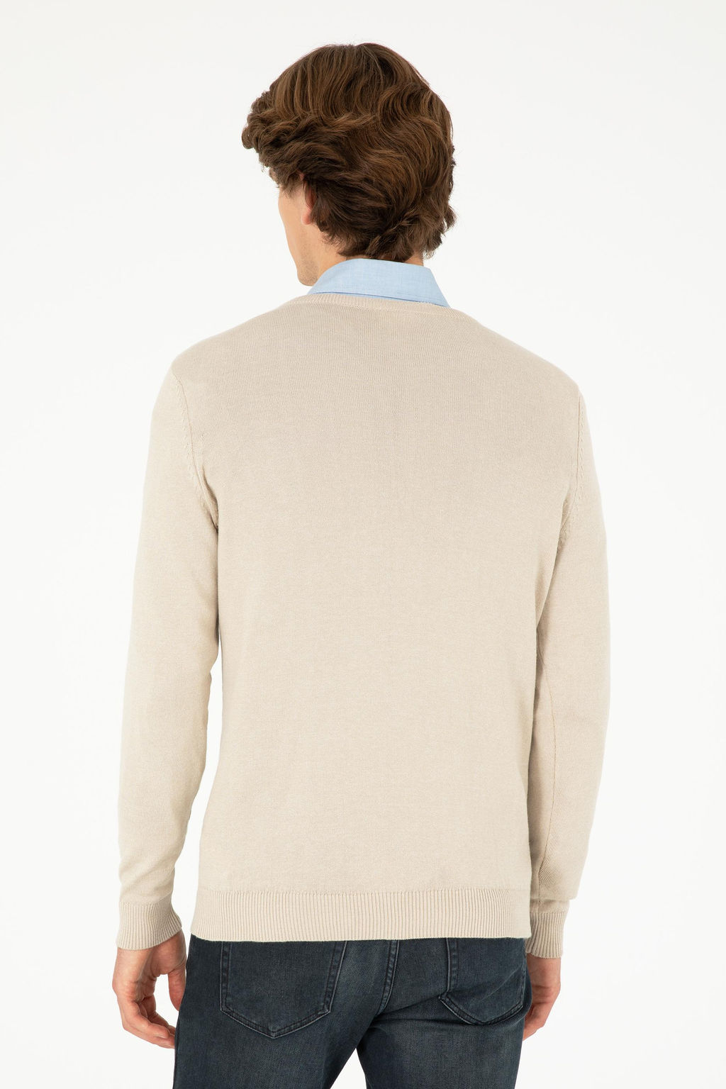 Мужской базовый свитер из каменного меланжа - U.s. polo assn фото 5