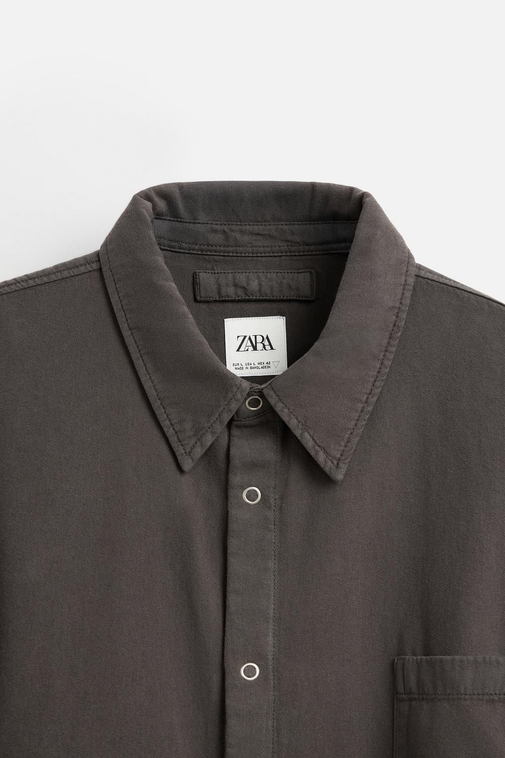 LIGHTWEIGHT DENIM SHIRT - Zara фото 9