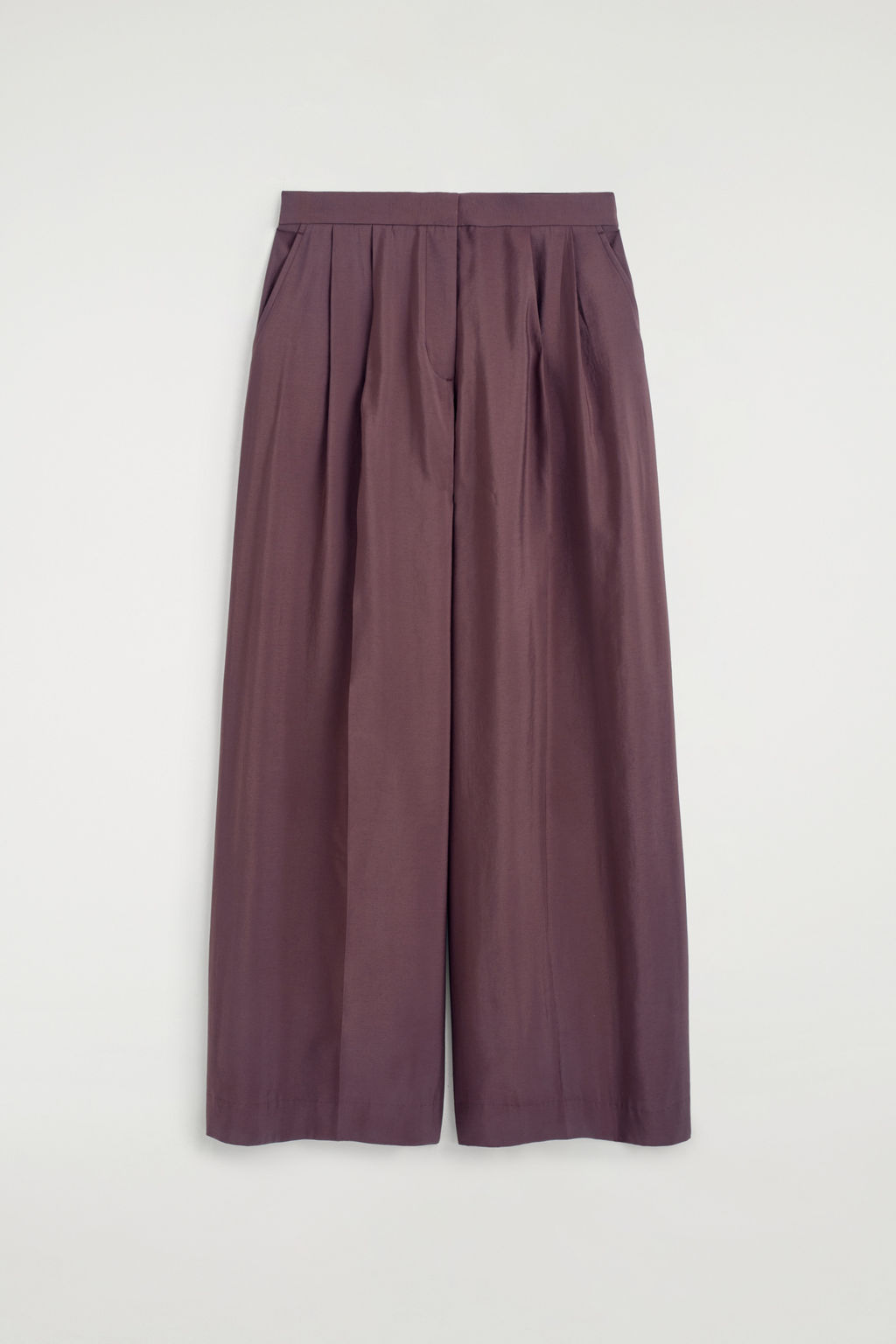 PANTAL?N WIDE LEG DE MODAL PINZAS