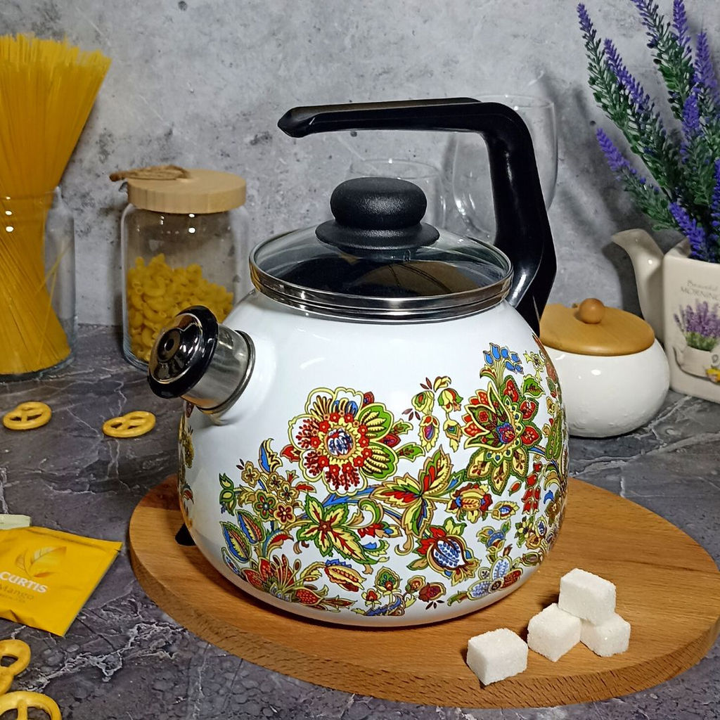 Чайник для плиты 3,0л 1Rc12 Империя/Imperio белосн. со св.