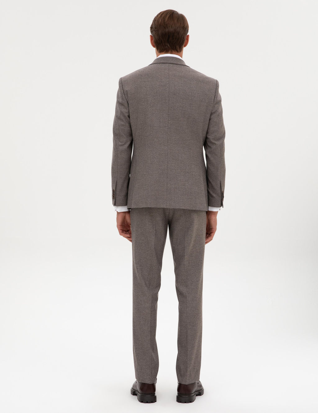 A__k Kahverengi Slim Fit Tak_m Elbise