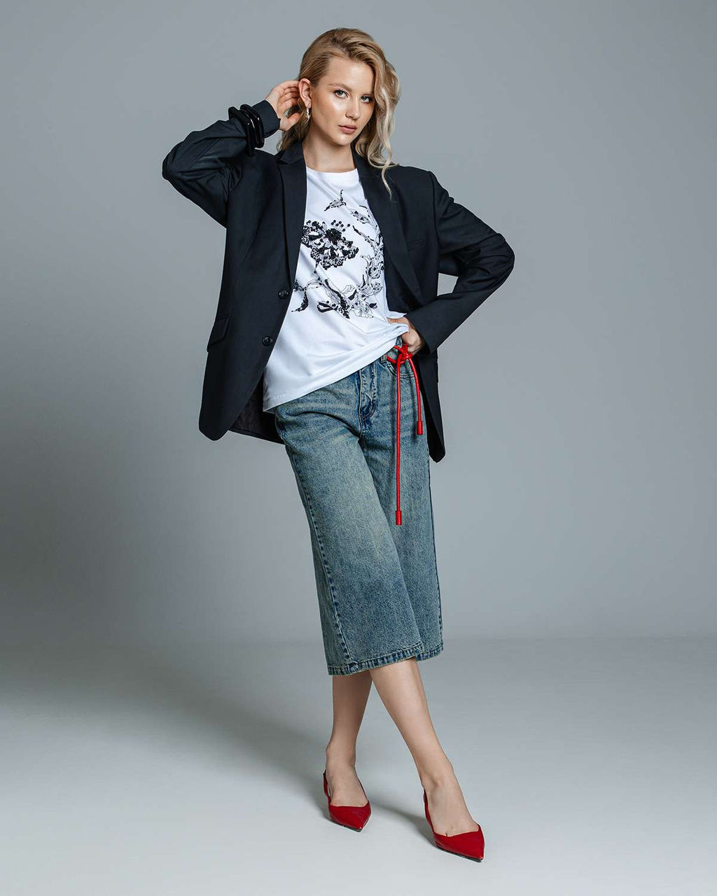 Футболка с принтом и бусинами FD015 - Sahar art lab фото 9