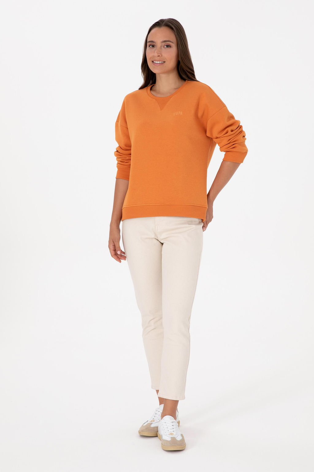 Kad_n Bak_r _ardonlu Bisiklet Yaka Basic Sweatsh_rt - U.s. polo assn фото 4