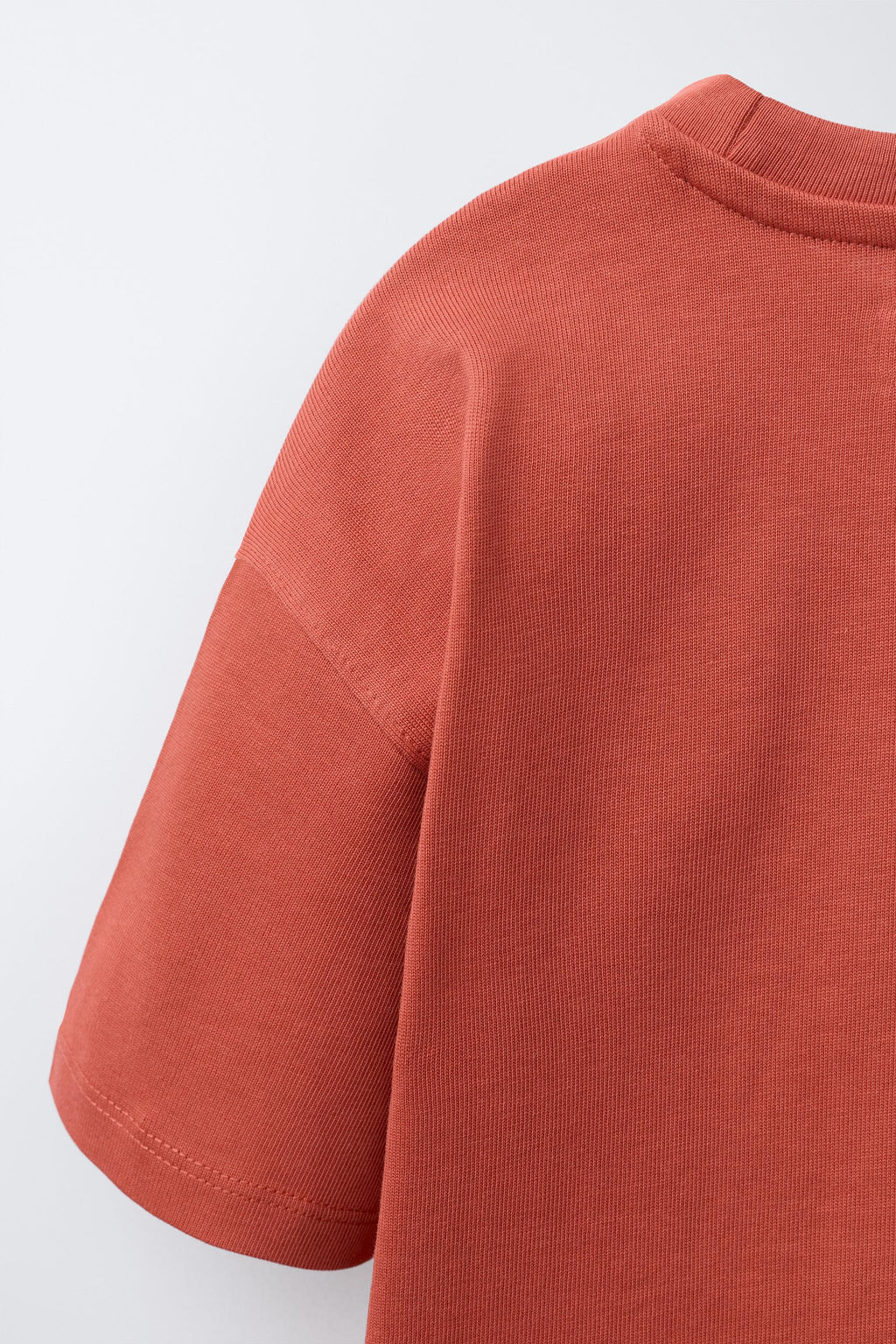 CAMISETA HEAVY WEIGHT TEXTO / Rojo / Naranja - Zara фото 4