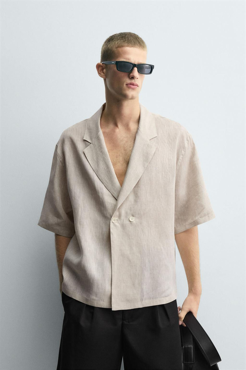 100% LINEN KIMONO SHIRT - Zara фото 20