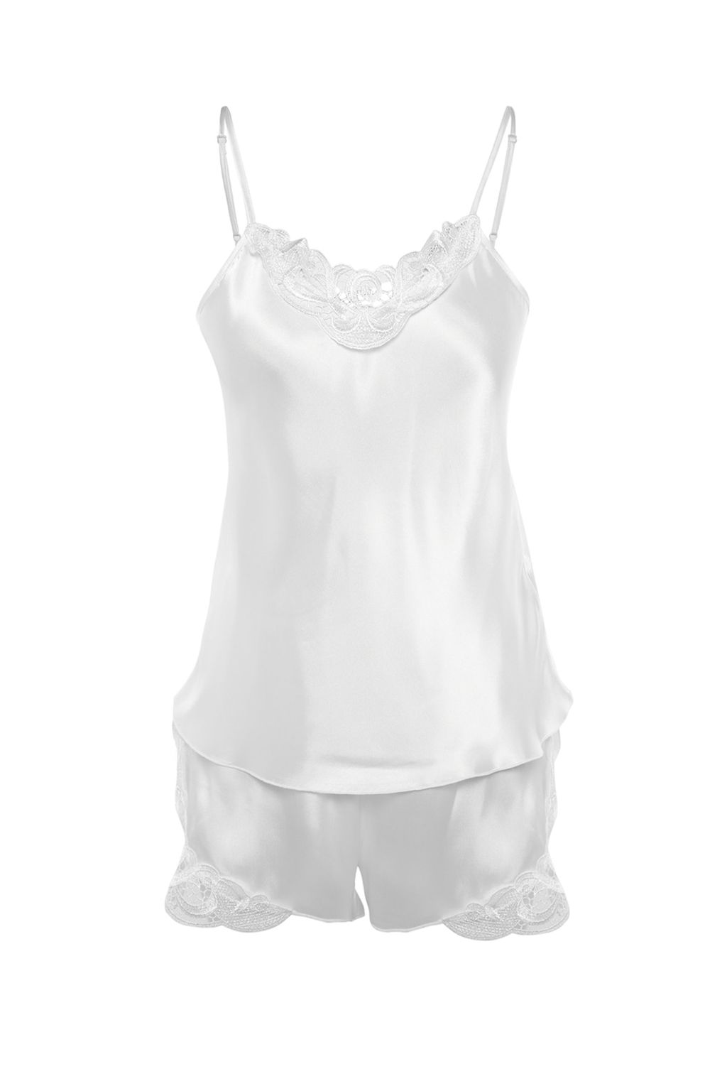 Trendyolmilla Siyah Dantelli Ip Ask?l? Saten Sortlu Dokuma Pijama Tak?m? THMAW21PT0843  фото 15