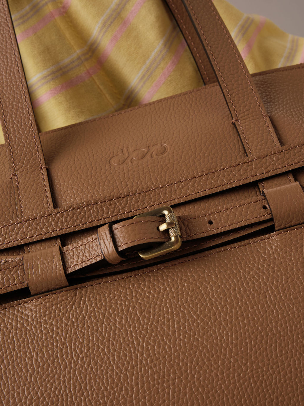 Кожаная сумка Rumi DBR 31152 коричневый капучино фото 13