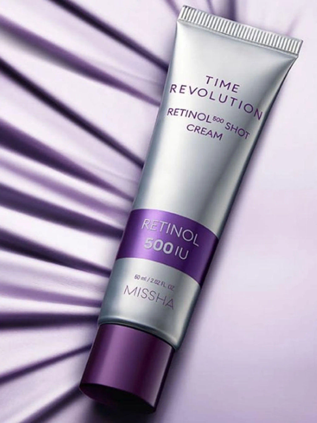 MISSHA Time Revolution Retinol 500 Shot Cream Антивозрастной крем для лифтинга и сияния лица с ретинолом  фото 4