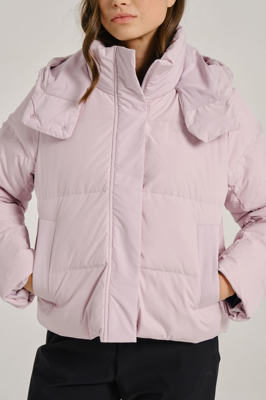 Пуховик короткий Розовый TRN Down Jacket - Anta фото 5