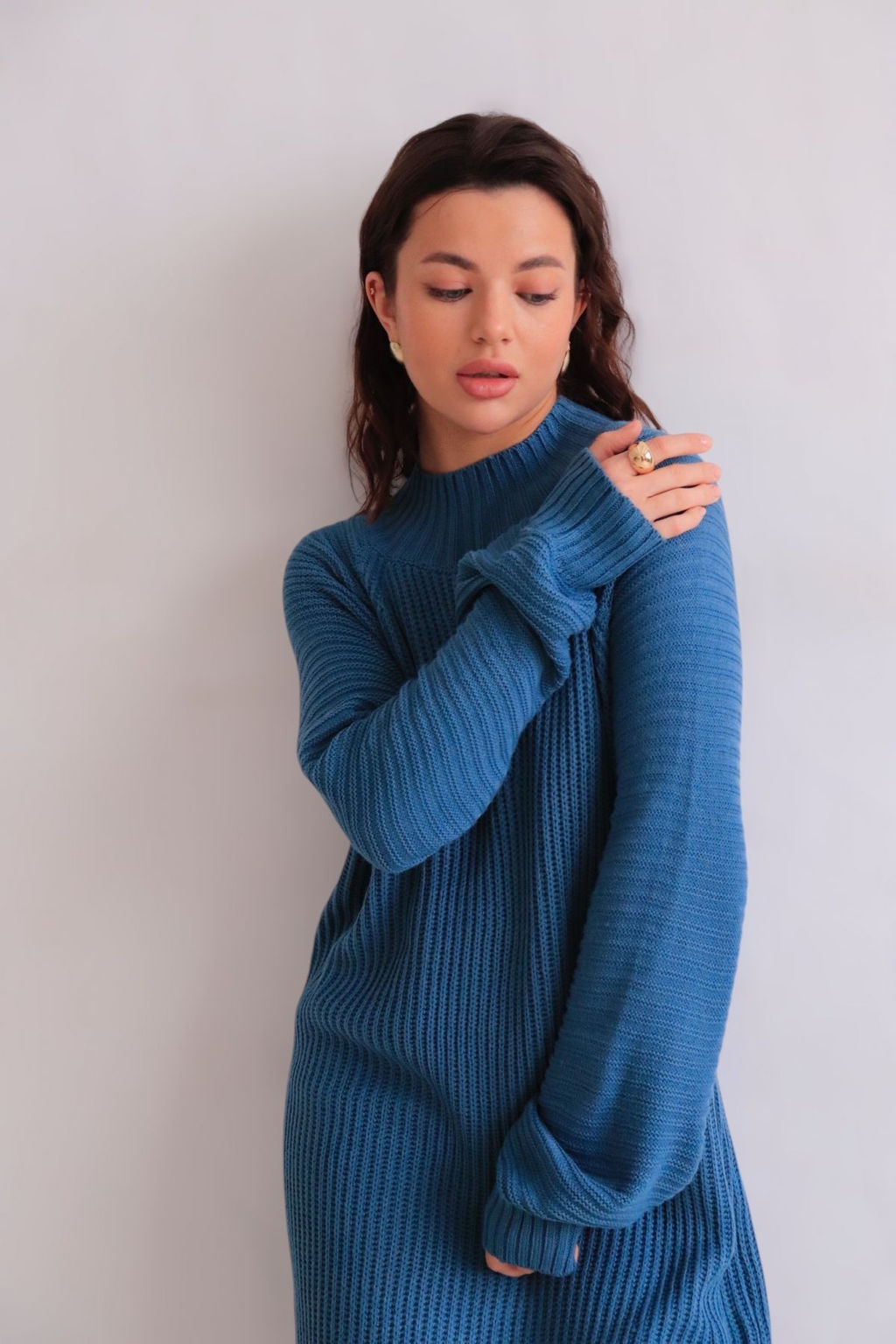 Martichelli Платье вязаное в цвете морской волны  фото 7