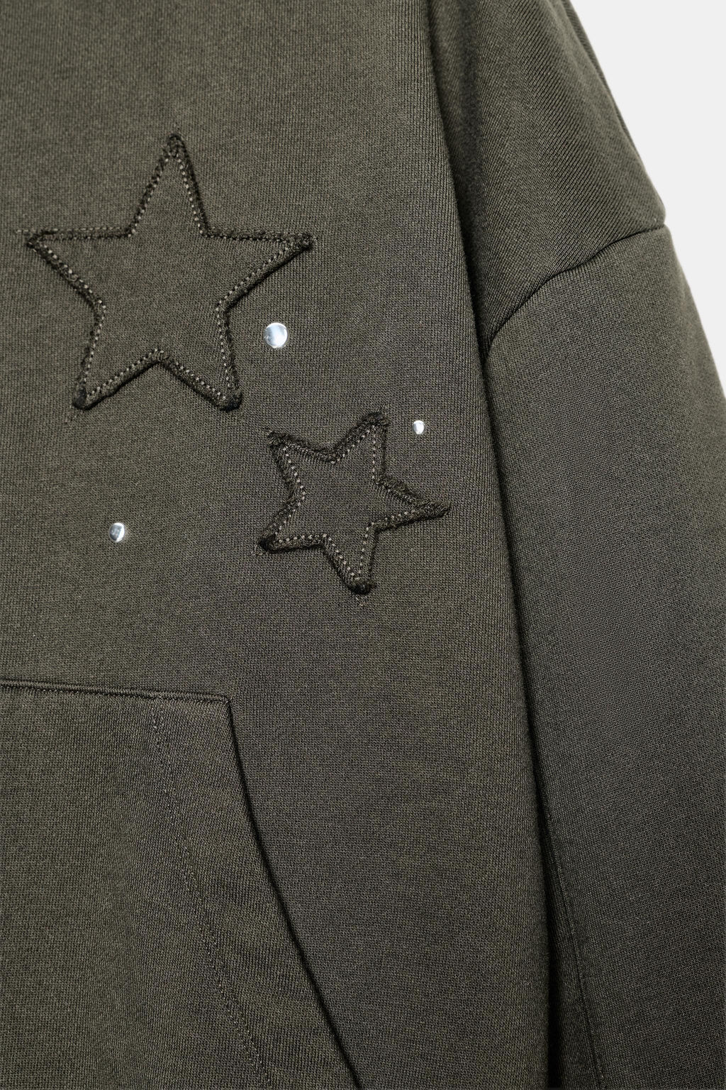 WASHED SWEATSHIRT WITH STARS AND STUDS - Zara фото 8
