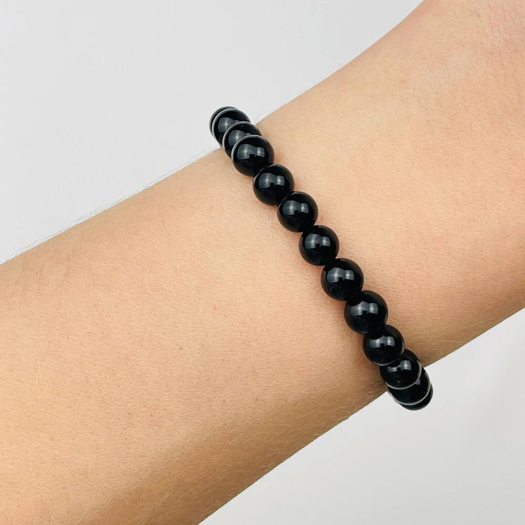 Браслет из черного Агата 17 см