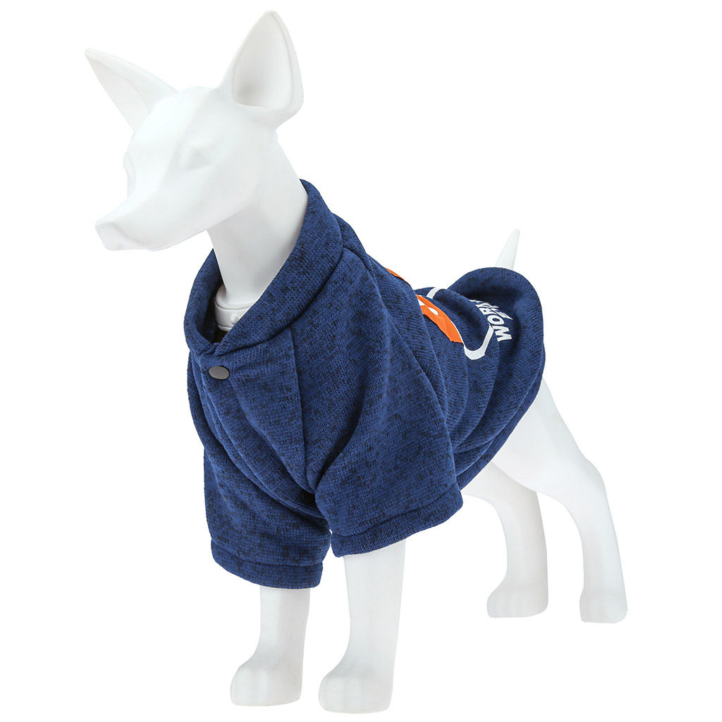Пэт тойс (Pet toys) Одежда для собаки Толстовка Star с принтом, на кнопках р-р 2XL, длина спинки 42см/обхват груди 48см/обхват шеи 34см, цвет-синий, полиэстер/флис (Китай) - Домашняя мода фото 4