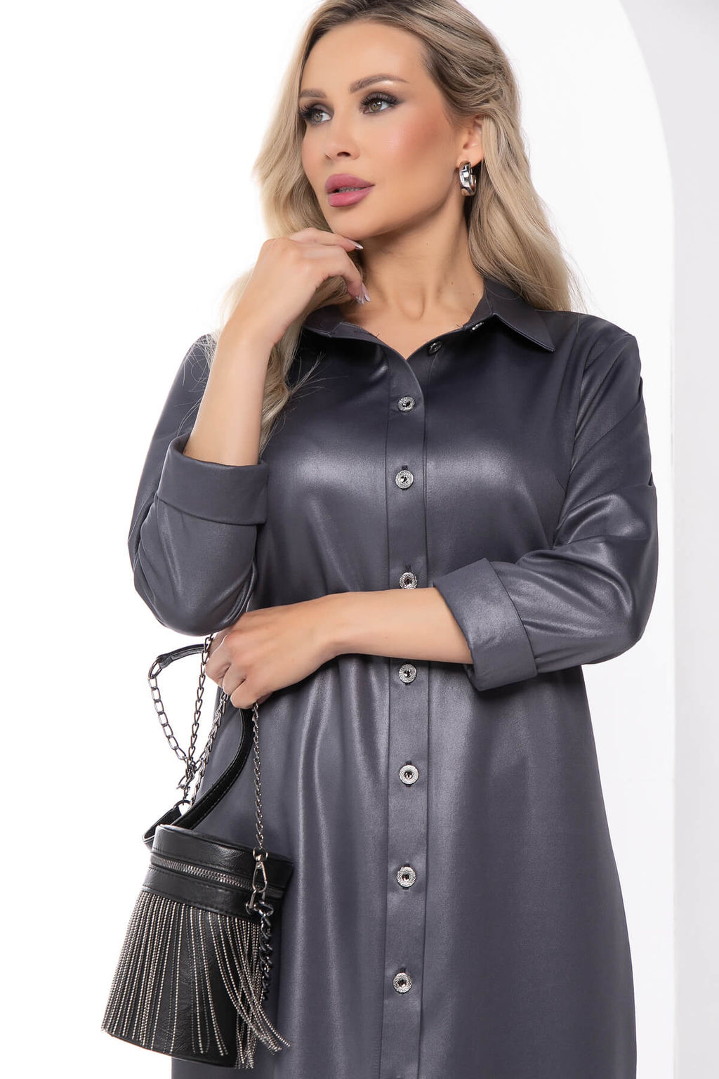 Платье Елизавета (графит) П8107 - Lt collection фото 3