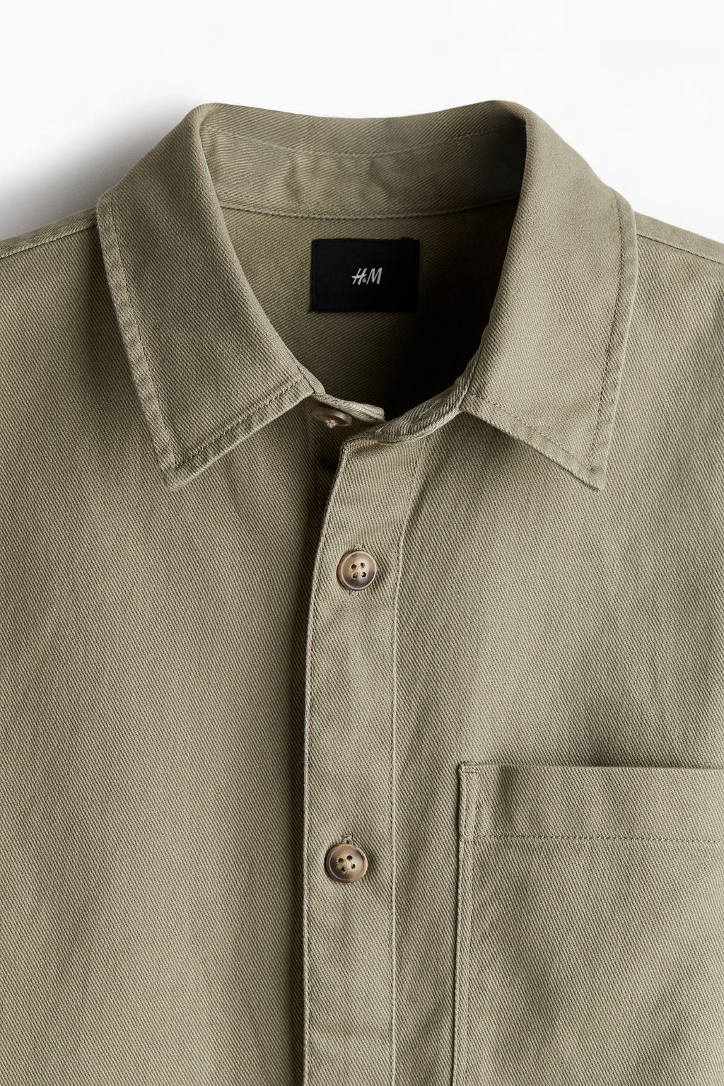 Sobrecamisa en sarga de algod?n Regular Fit - H&m фото 4