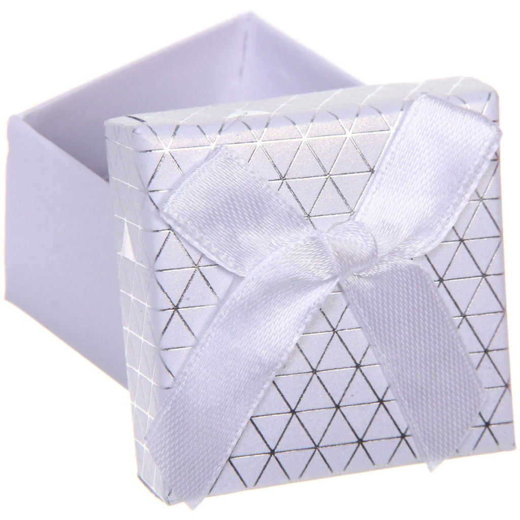 Цена за 12 шт. Коробка подарочная "Абстракция" 5*5*3,5 см, Белый