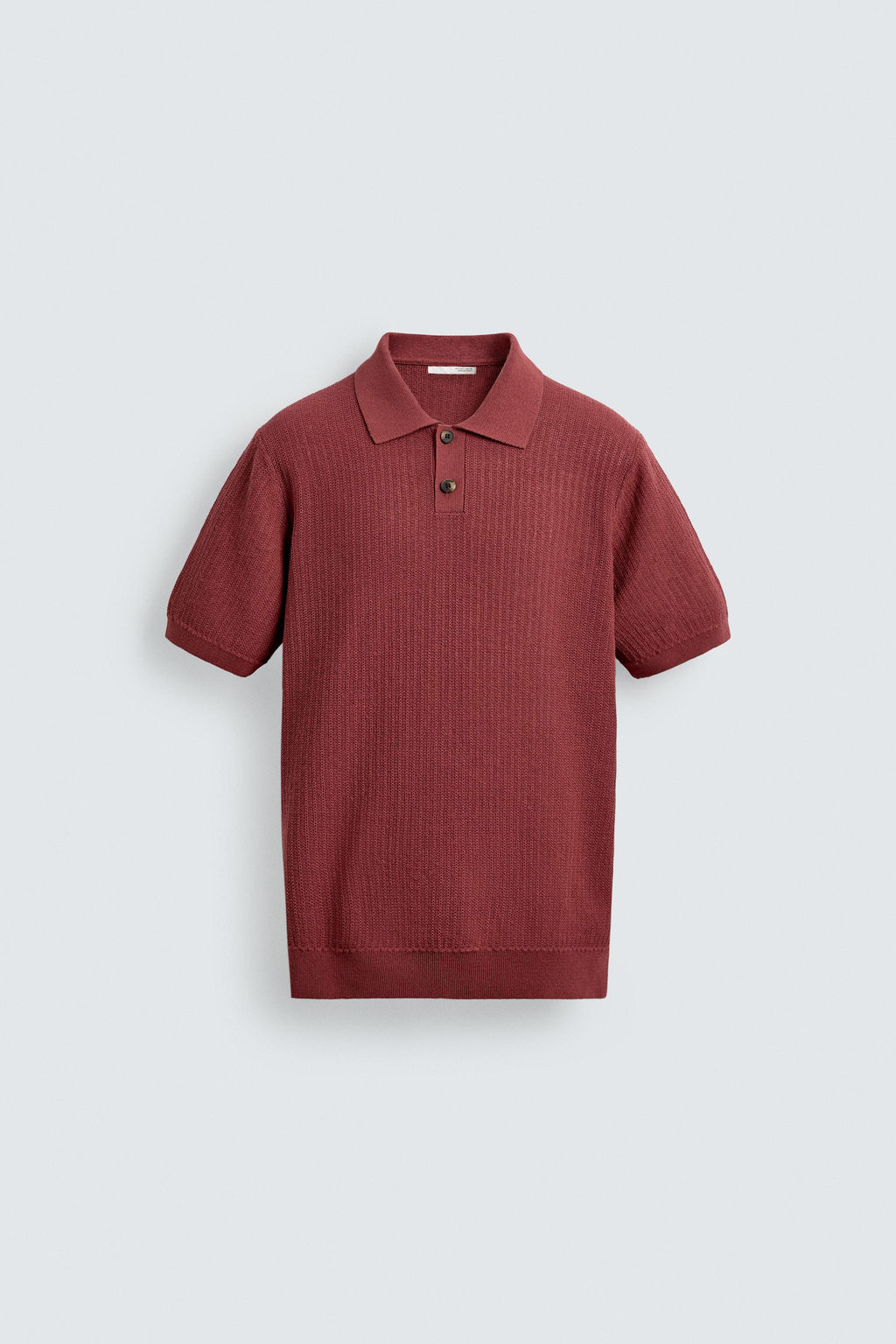 POLO PUNTO REGULAR FIT ESTRUCTURA / Rosado oscuro - Zara фото 8