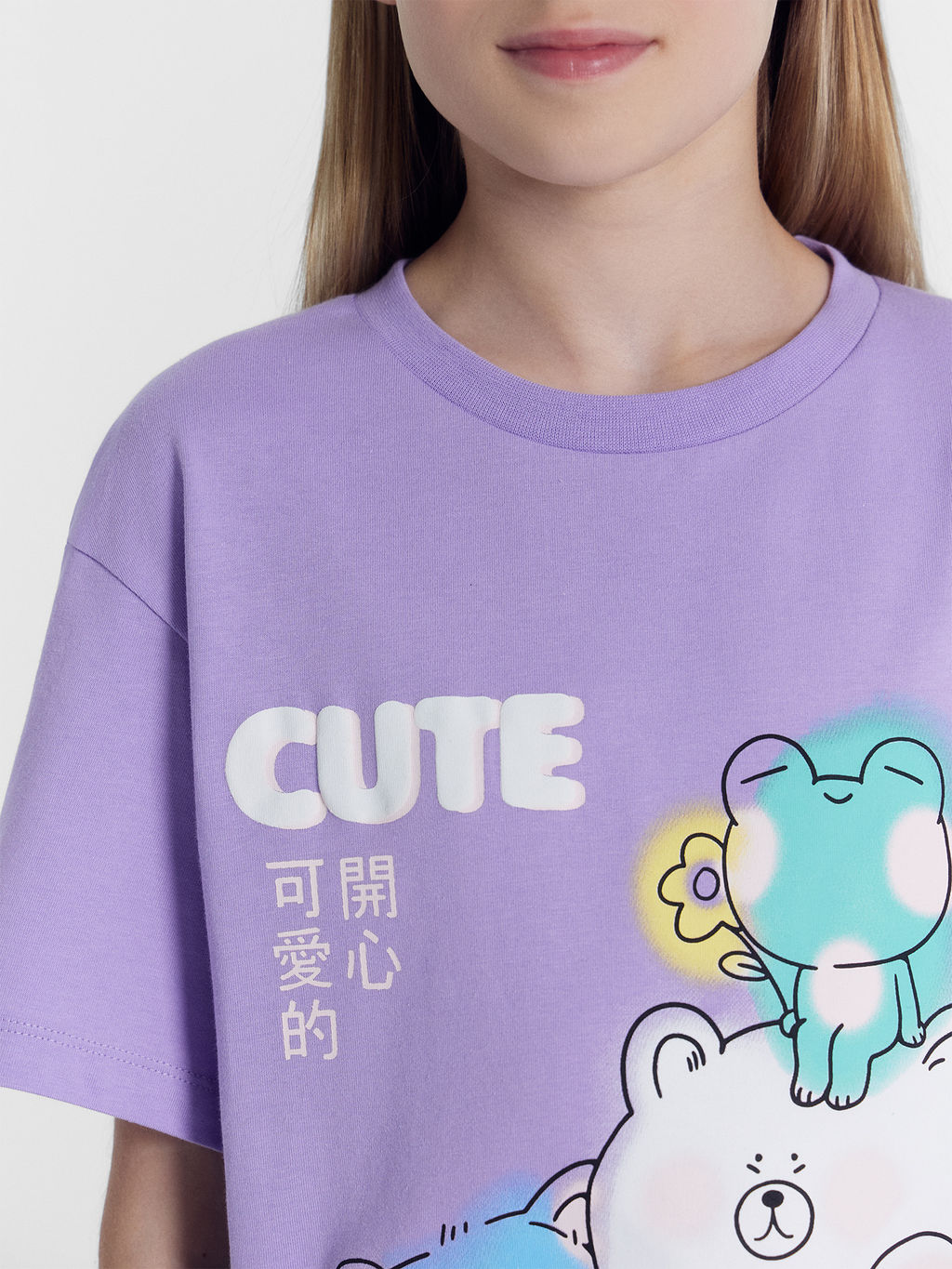 Футболка для девочек фиолетовая с печатью - Mark formelle фото 4