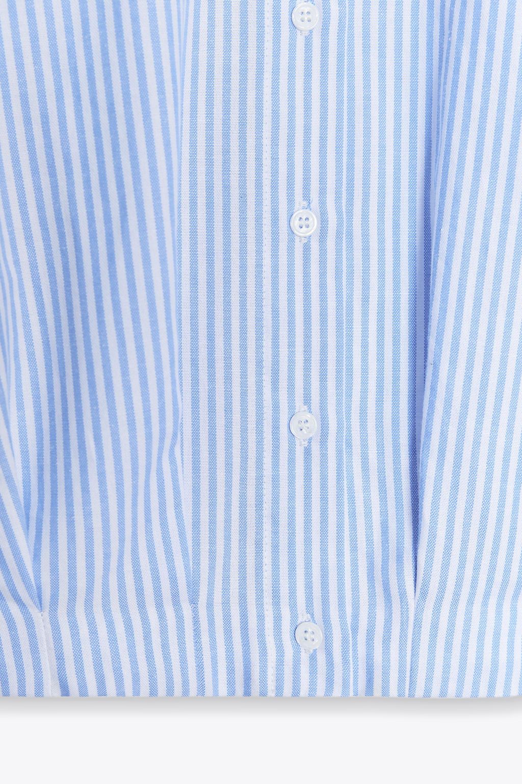 PLEATED WAIST STRIPED CROPPED OXFORD SHIRT - Zara фото 8