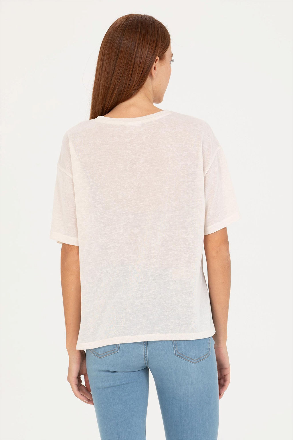 Женская кремовая футболка - U.s. polo assn фото 12