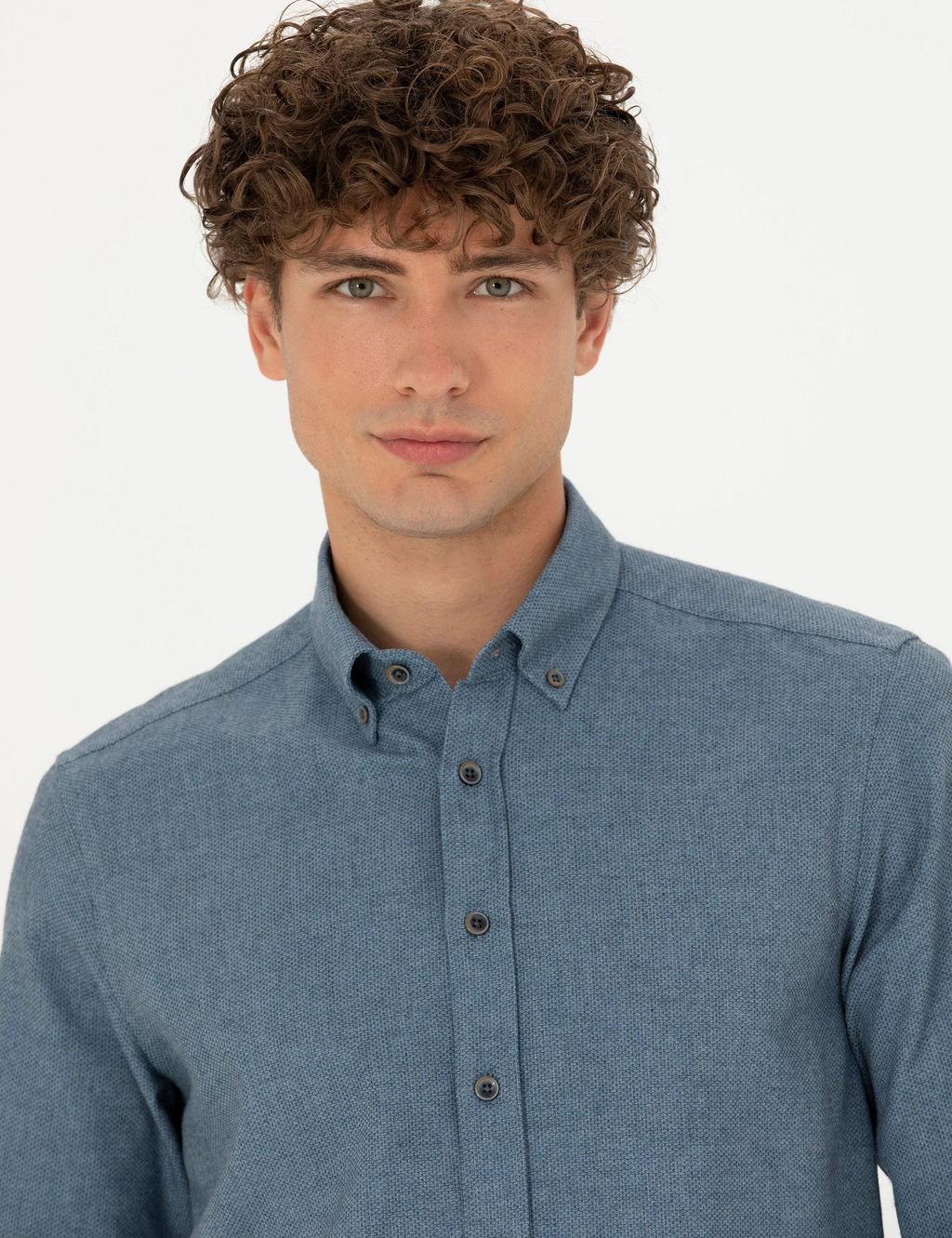 Рубашка Pierre Cardin Slim Fit синяя