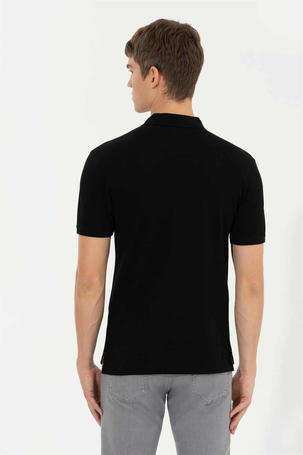 Мужская черная базовая футболка с воротником-поло Неожиданная скидка в корзине - U.s. polo assn фото 5