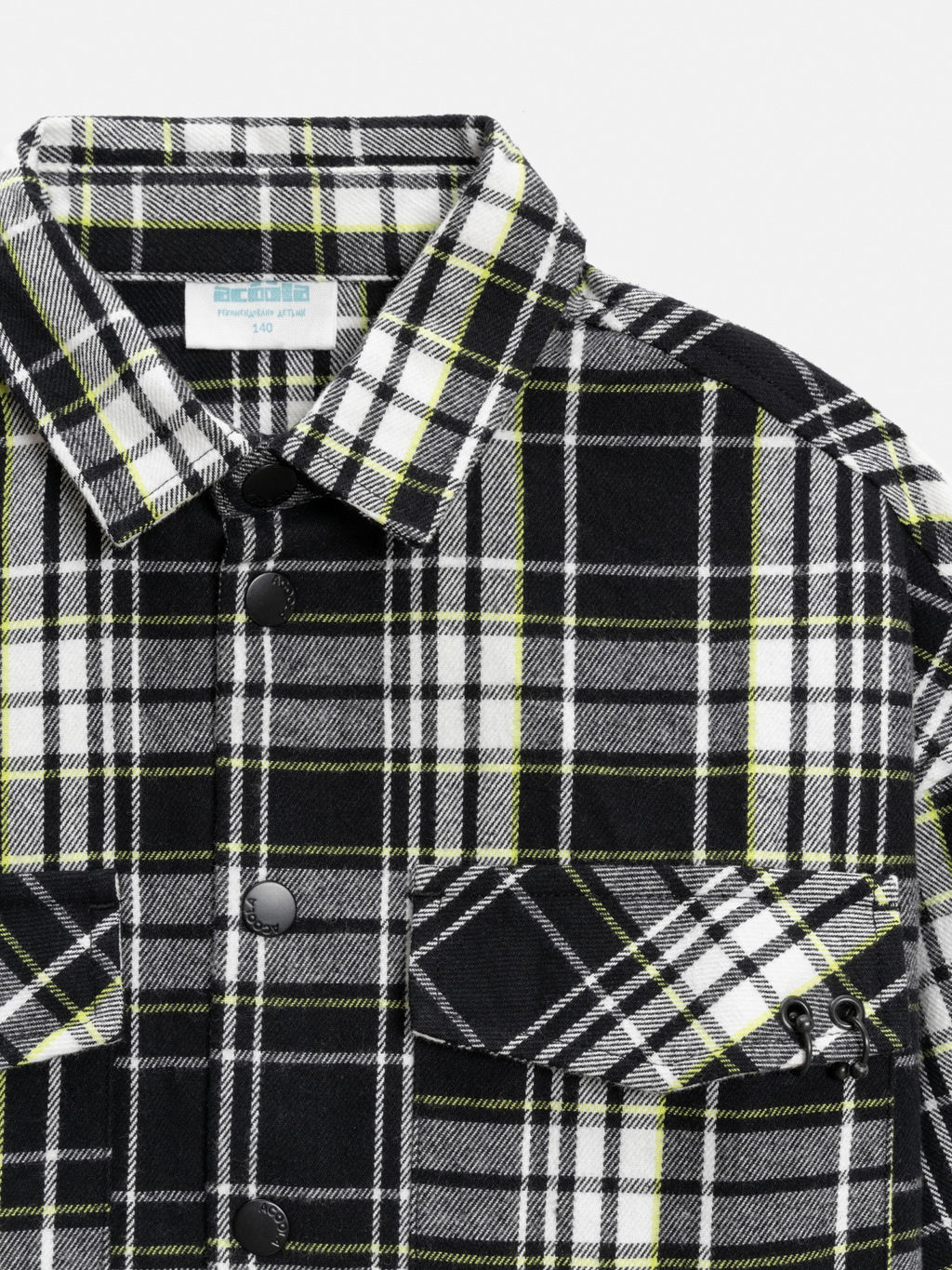 ACOOLA / Куртка детская для мальчиков Alvaru черно-белая клетка фото 5