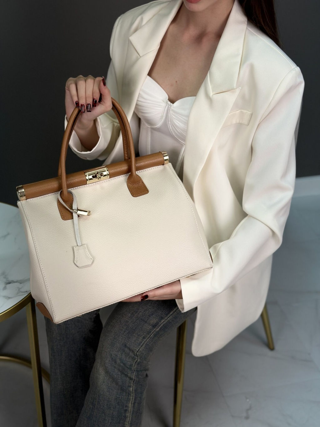 Сумка женская из телячьей кожи