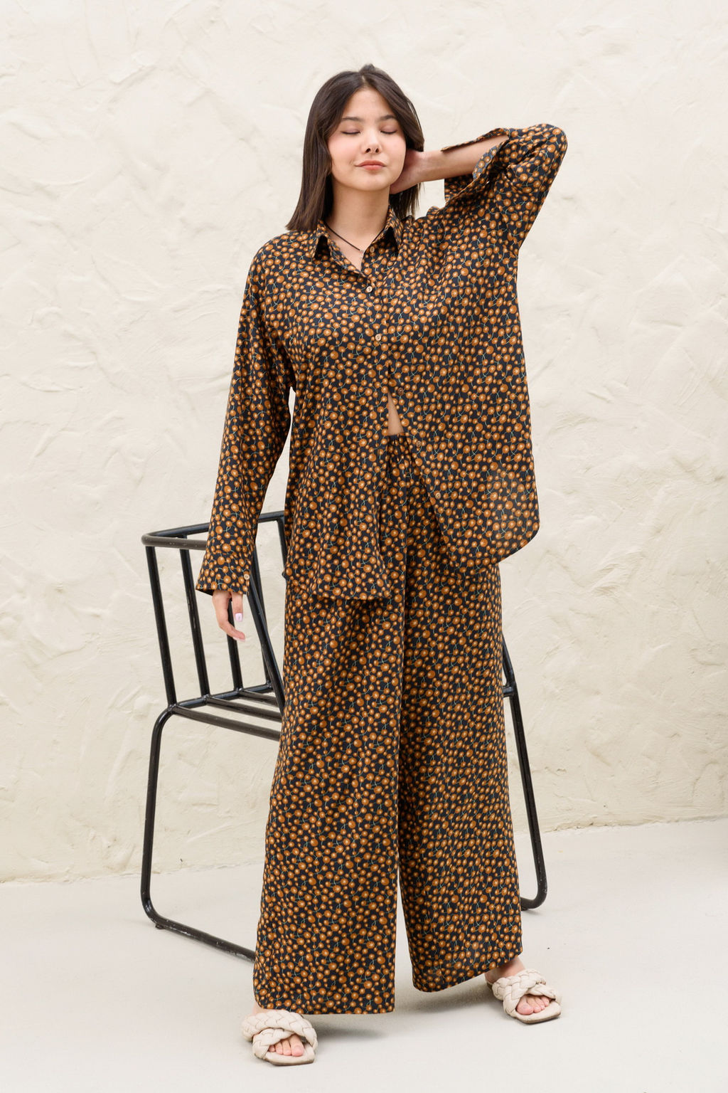 Костюм женский SET001/07/Черный, коричневый - M&G all natural фото 5