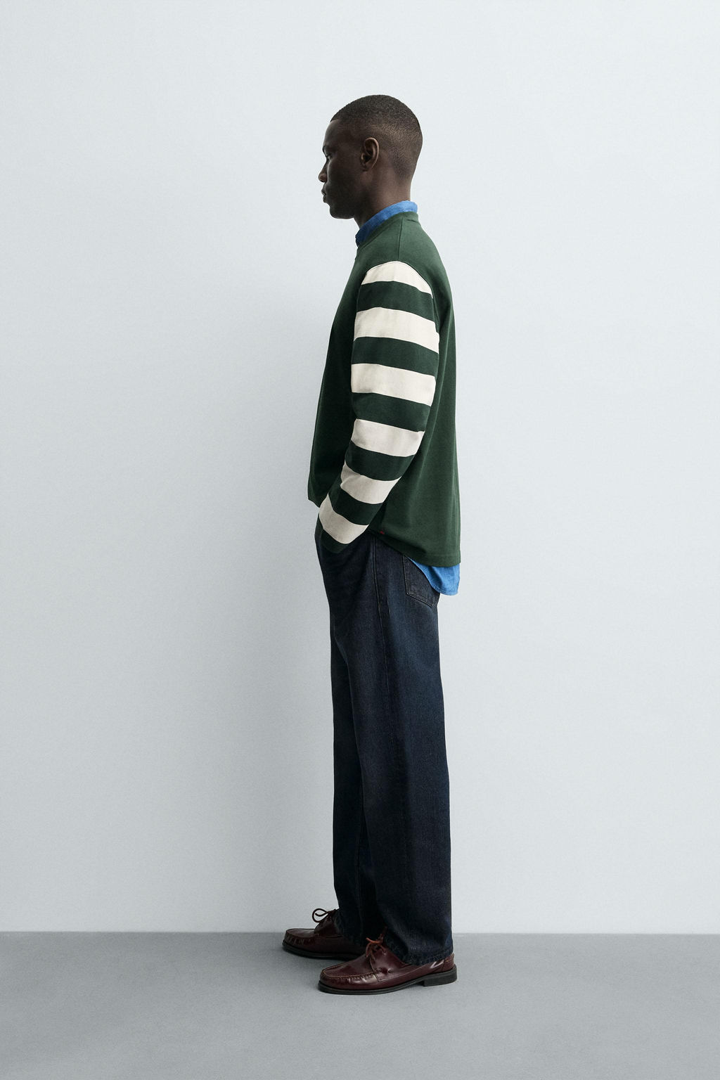 STRIPED LONG SLEEVE T-SHIRT - Zara фото 4