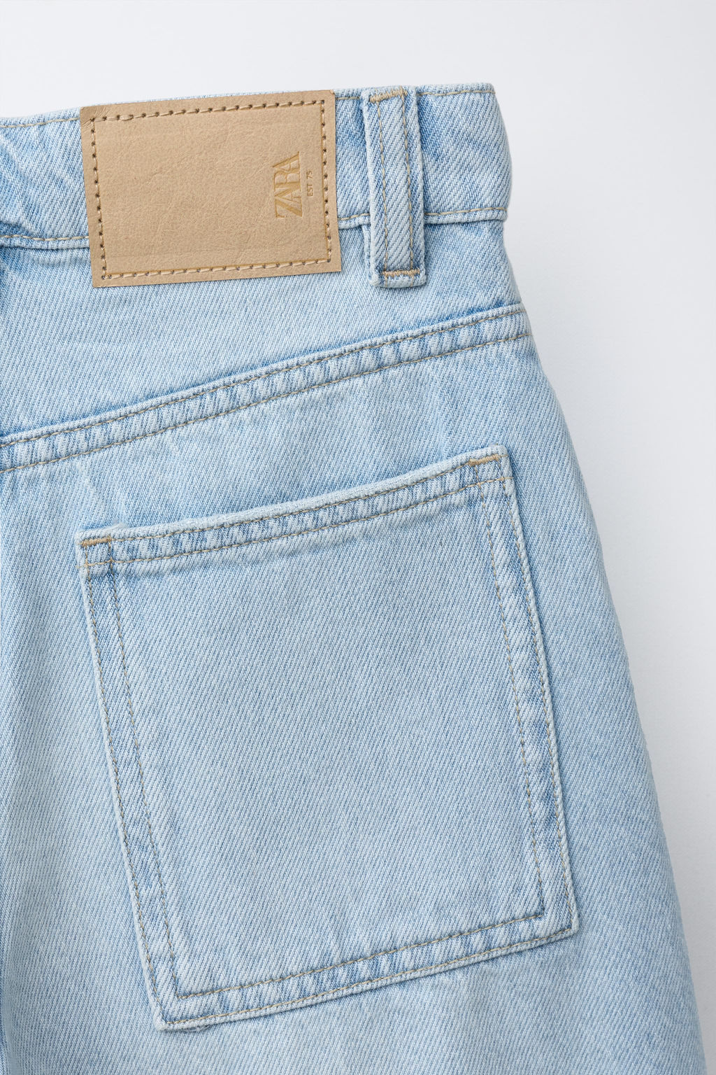 BERMUDA DENIM RELAXED BAGGY / Azul claro - Zara фото 4