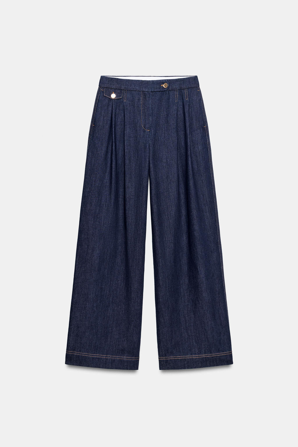 PANTAL?N Z1975 ANCHO PINZAS / Azul - Zara фото 9