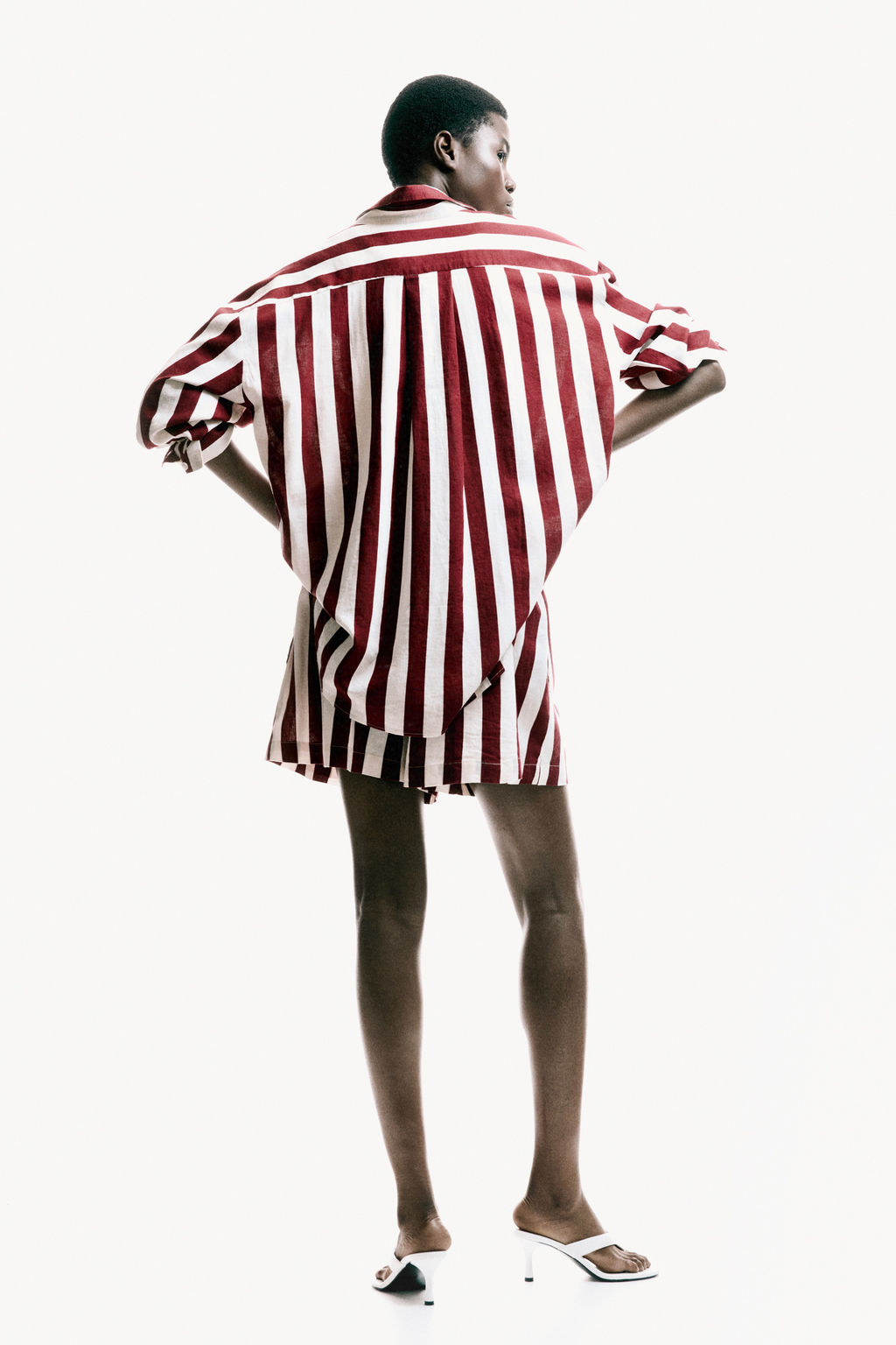Camisa oversize en mezcla de lino - H&m фото 6