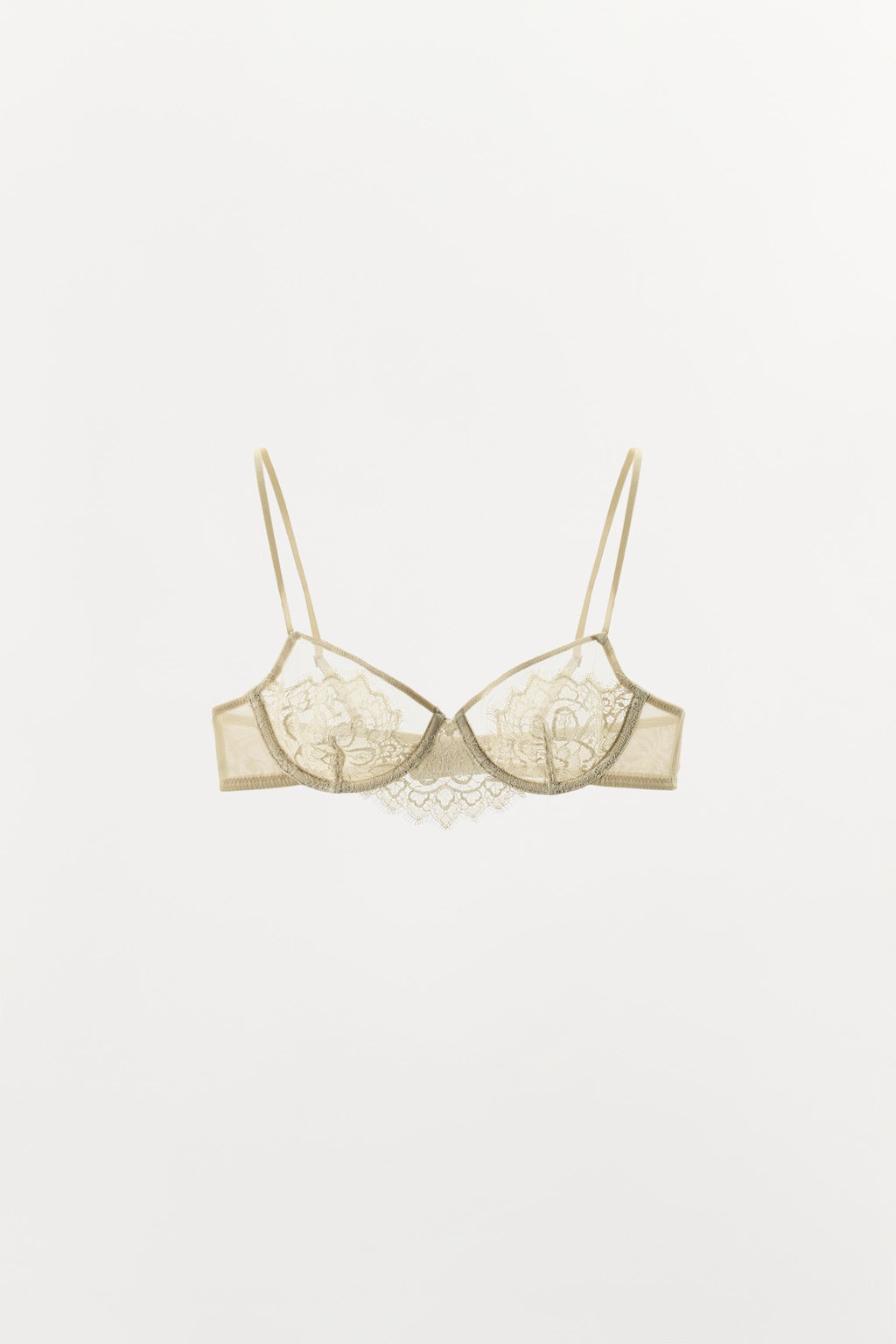 BRALETTE AROS ENCAJE / Crudo - Zara фото 4