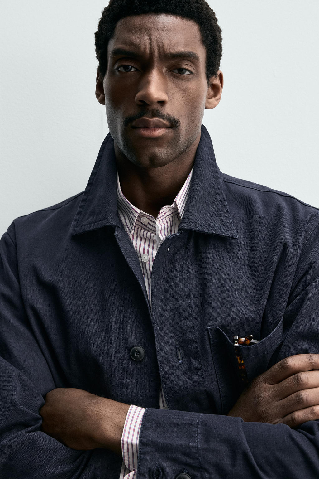 SOBRECAMISA DENIM REGULAR FIT / Azul noche - Zara фото 5