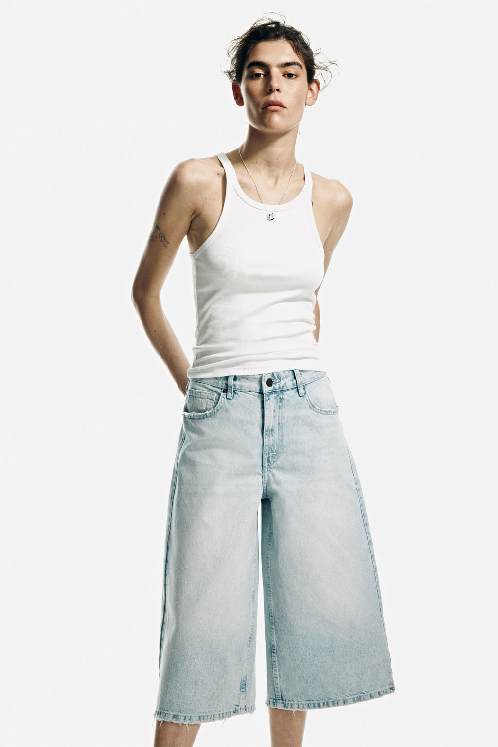 Wide Regular Waist Culotte Jeans - H&m фото 3
